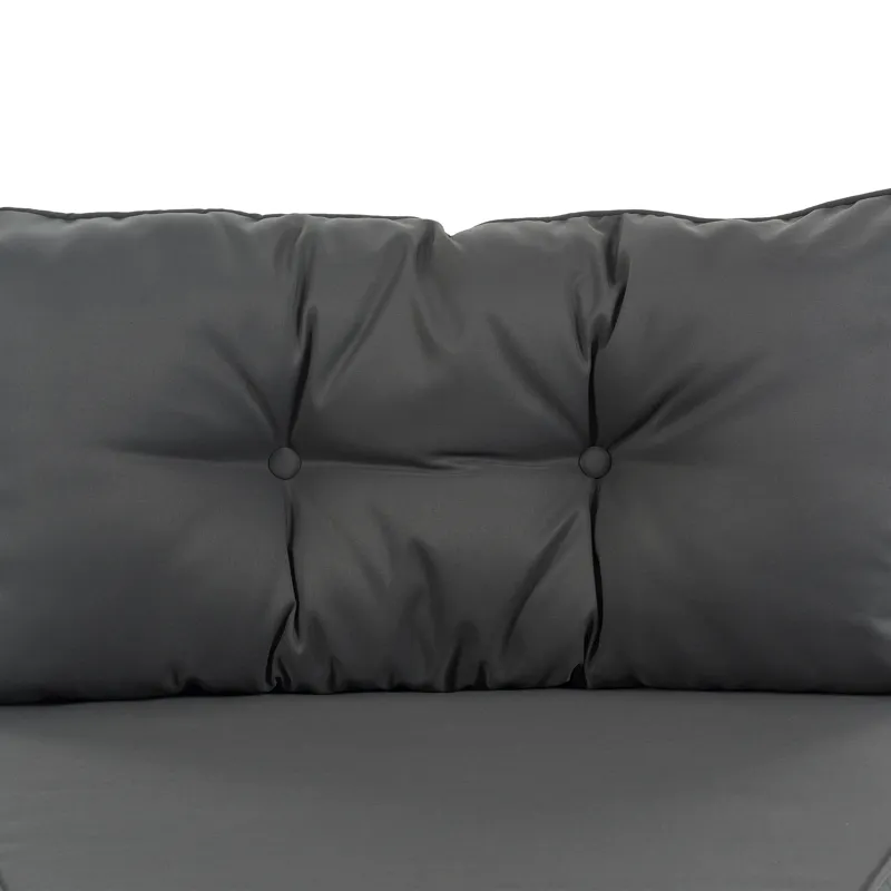 8 Pieces Outdoor Wicker Round Sofa Set, Half-Moon Sectional Sets All Weather, Curved Sofa Set With R