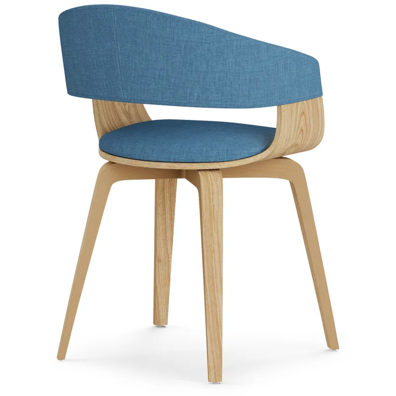 Lowell - Bentwood Dining Chair - Blue / Light Brown