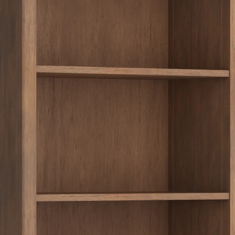 Amherst - 5 Shelf Bookcase - Rustic Natural Aged Brown