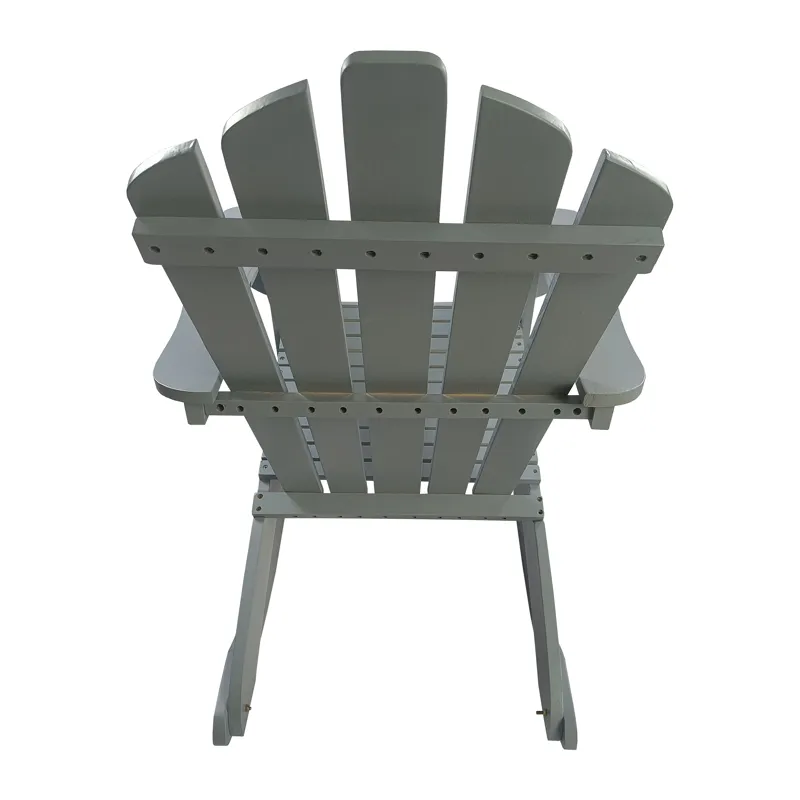 Reclining Outdoor Rocking Adirondack Chair - Walnut