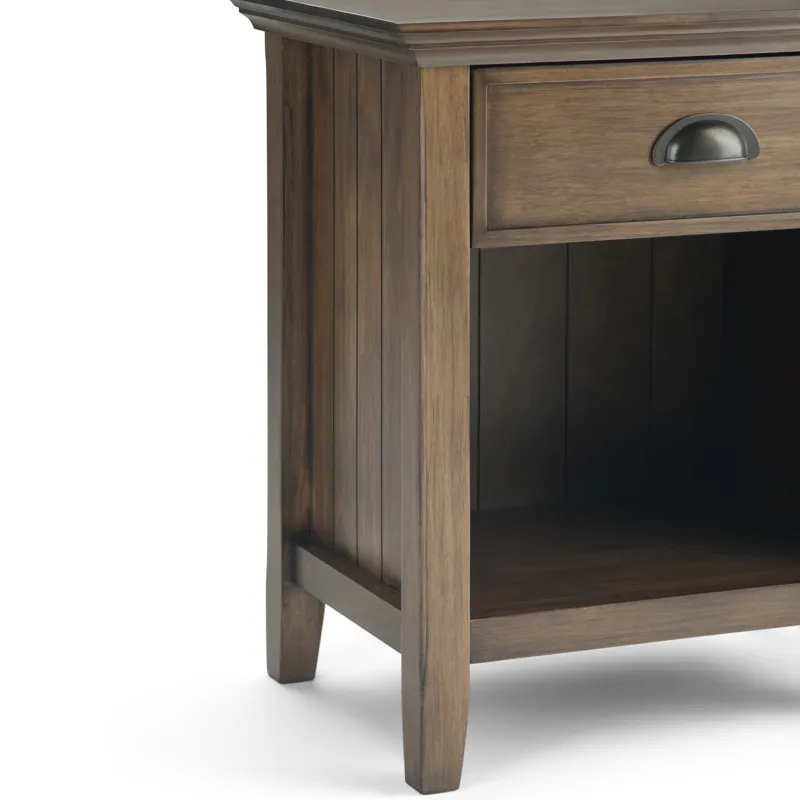 Acadian - Bedside Table - Rustic Natural Aged Brown