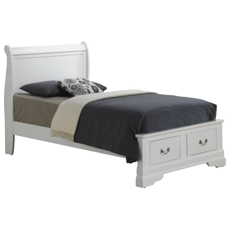 Louis Phillipe - G3190D-TSB2 Twin Storage Bed - White