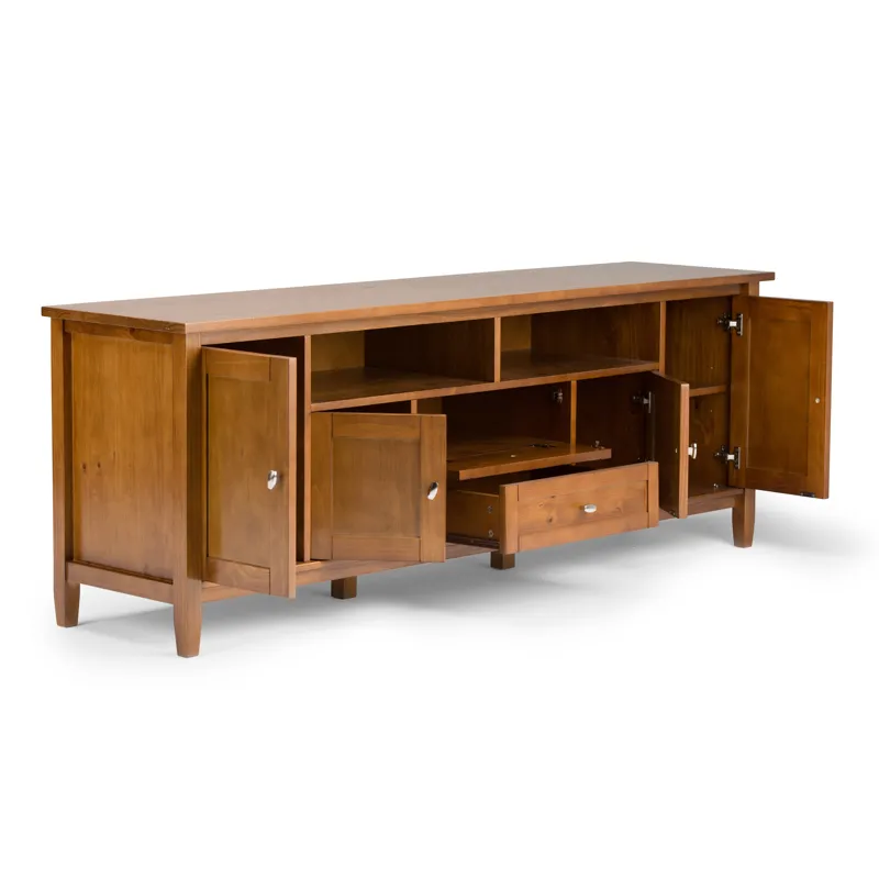 Warm Shaker - 72\" TV Media Stand - Light Golden Brown