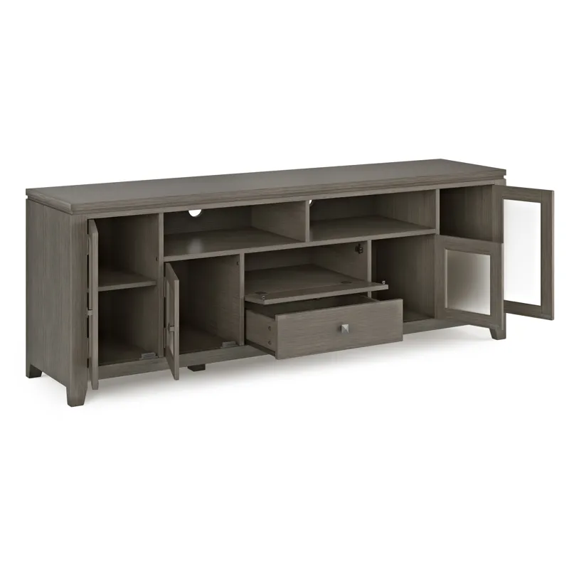Cosmopolitan - 72\" Wide TV Media Stand - Farmhouse Grey