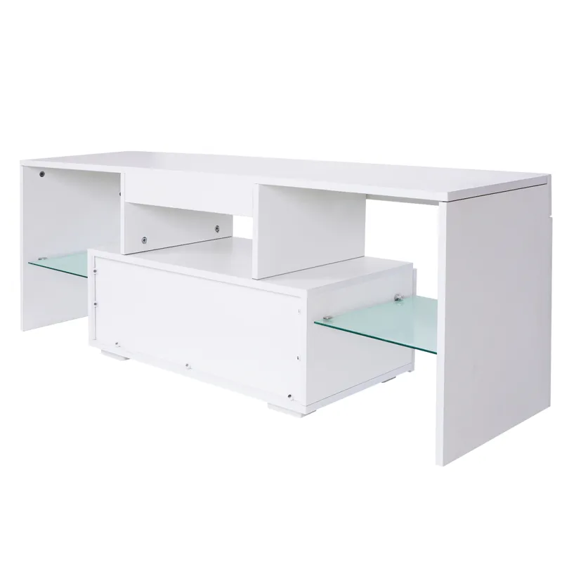 TV Stand With Storage 43\" LED Modern TV Media Console Entertainment Center With Drawer TV Cabinet F