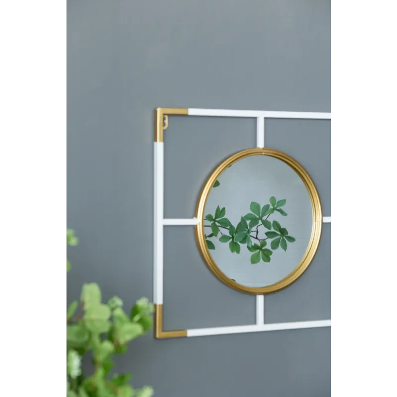 Frame With Mirror - Gold / White