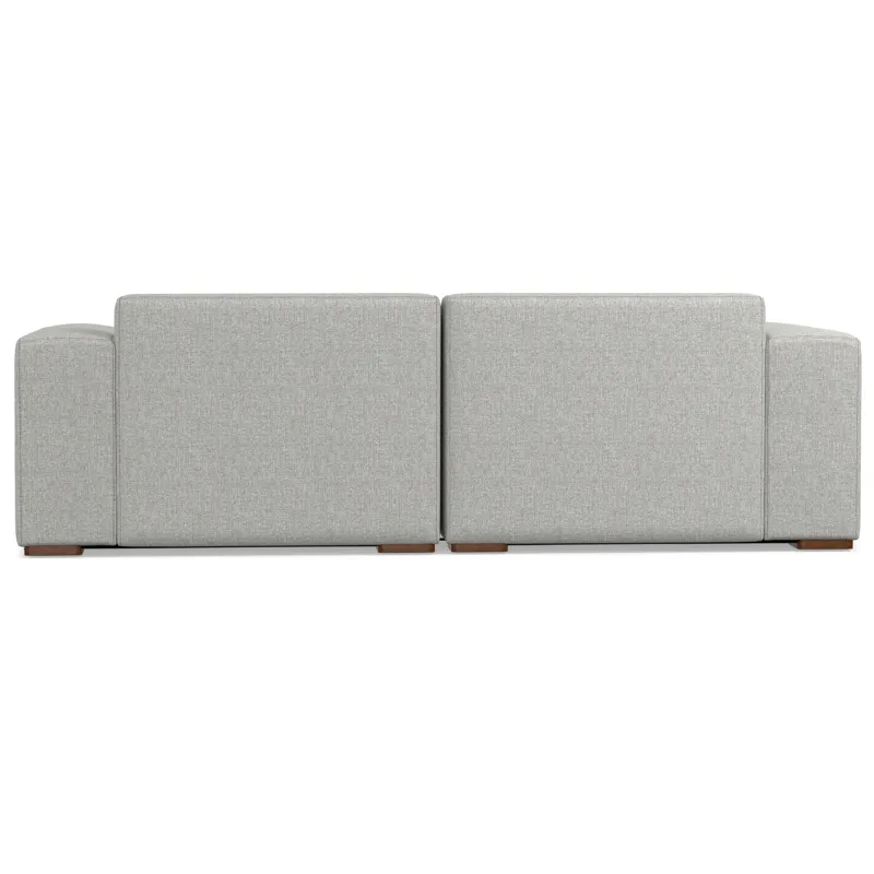 Rex - 2 Seater Sofa and Ottoman - Pale Gray