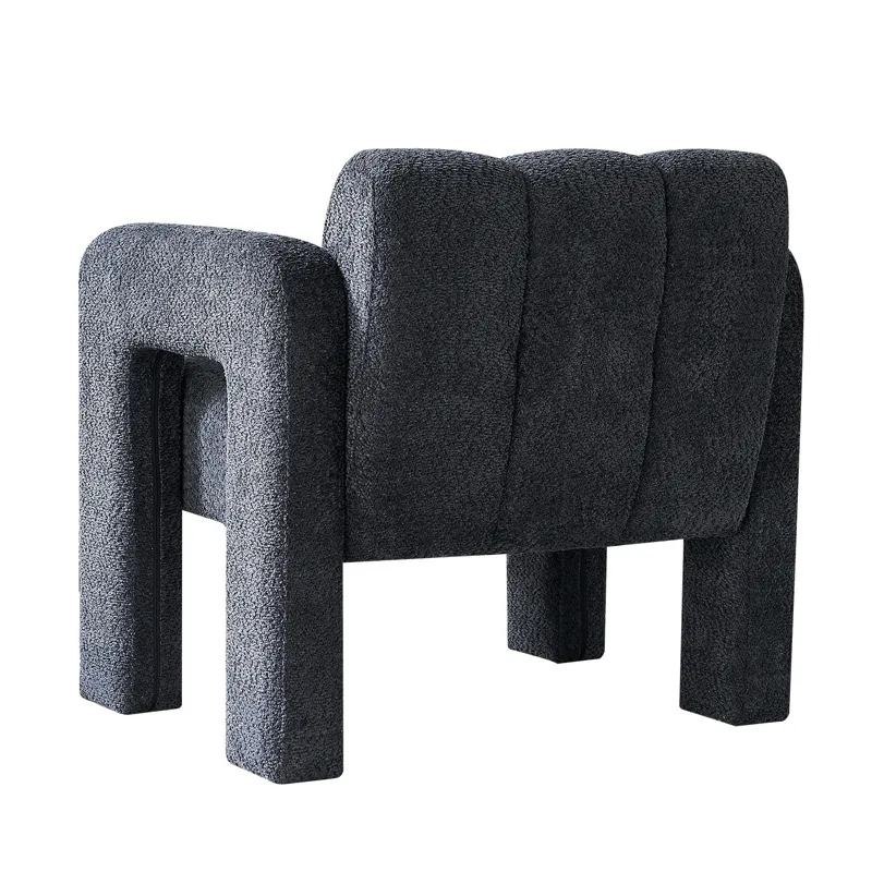 31.10\" Boucle Upholstered Accent Chair - Dark Gray