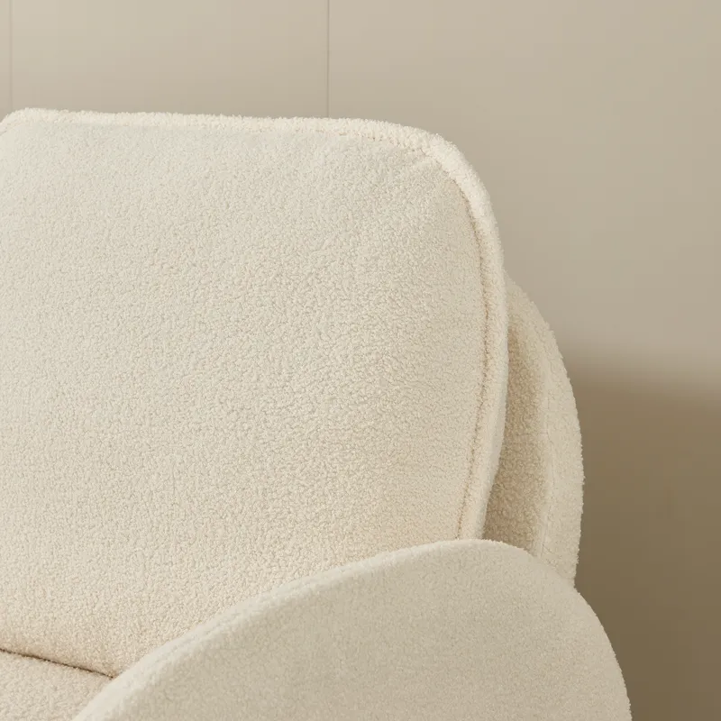 Loveseat Sofa Small Couch For Living Room, Sherpa Fabric Upholstered Loveseat Sofa Couch, Small Love
