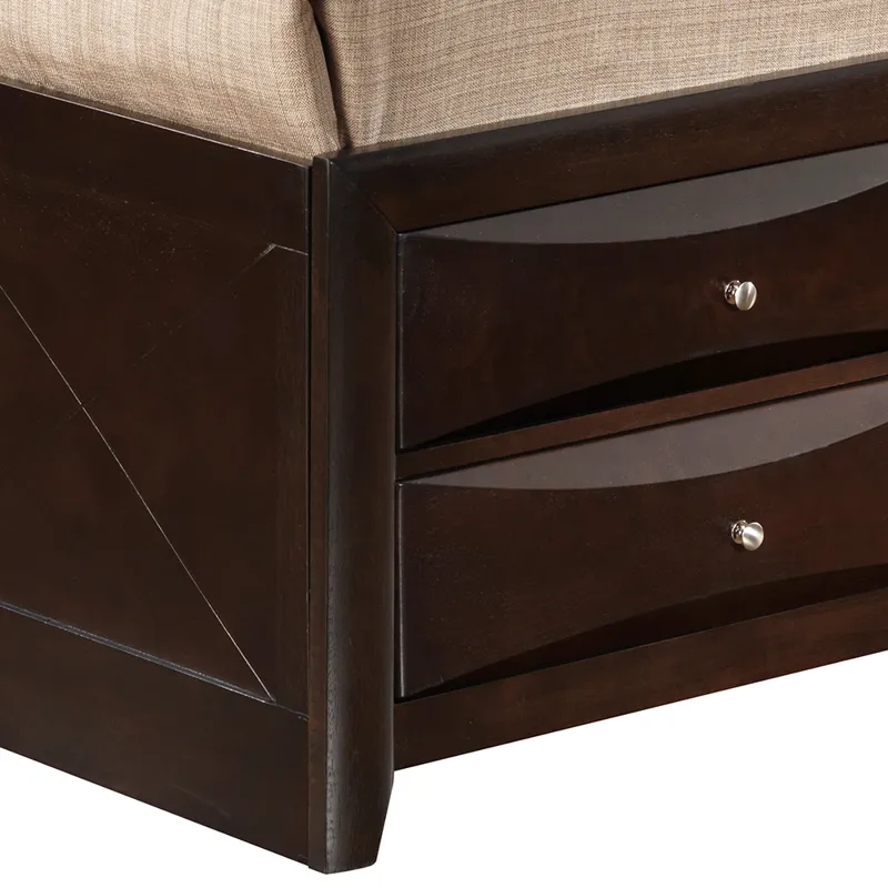 Marilla - G1525G-QSB3 Queen Storage Bed - Cappuccino