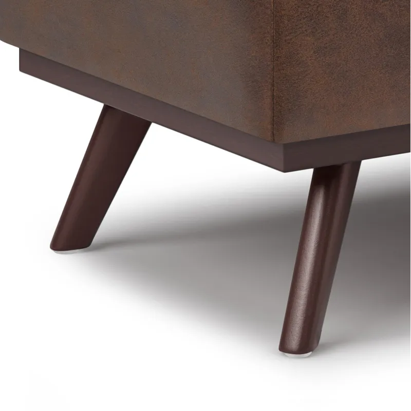 Owen - Lift Top Large Coffee Table Storage Ottoman - Distressed Chestnut Brown