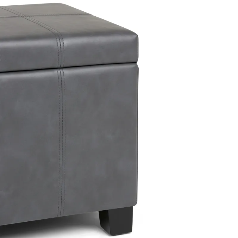 Dover - Storage Ottoman Bench - Stone Grey