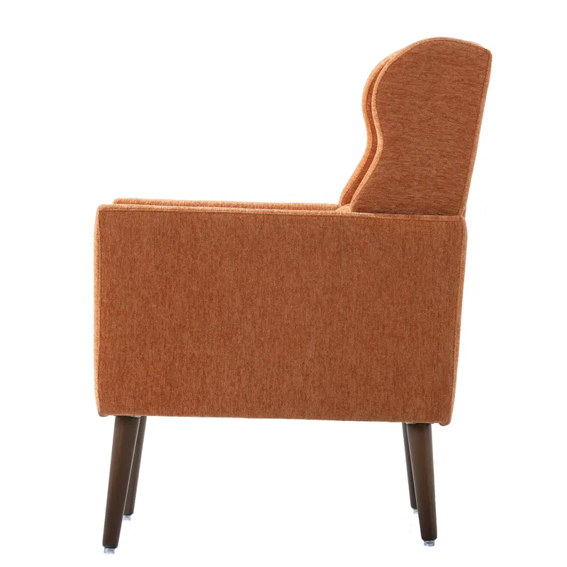 Modern Accent Chair, Chenille Arm Chairs For Living Room, Upholstered Mordern Armchair, Comfy Soft P