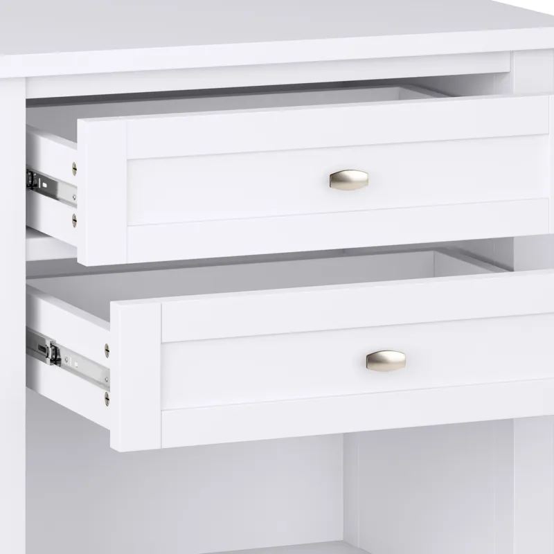 Warm Shaker - Bedside Table - White