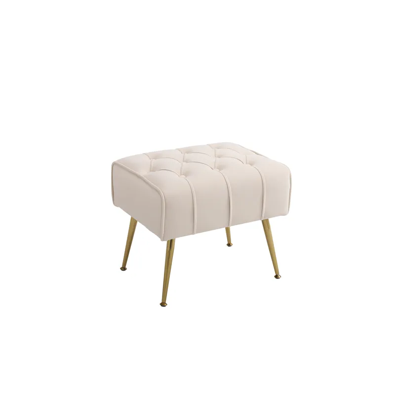 Modern Accent Chair With Ottoman, Comfy Armchair For Living Room, Bedroom, Apartment, Office - Beige