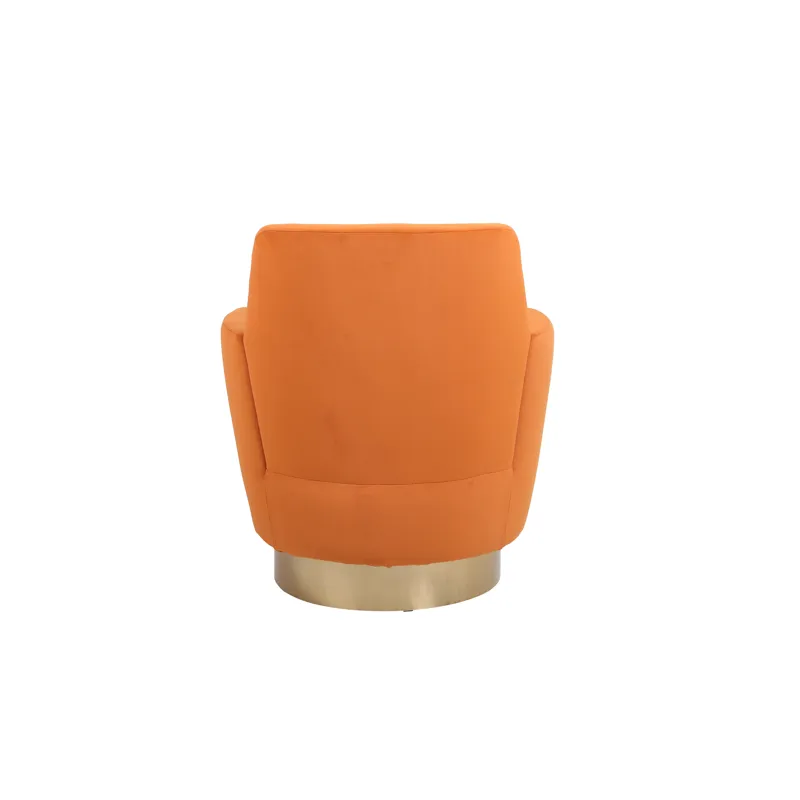 Velvet Swivel Barrel Chair, Swivel Accent Chairs Armchair For Living Room, Reading Chairs For Bedroo
