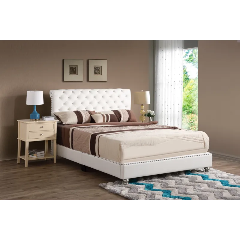 Maxx - G1938-FB-UP Tufted Upholstered Bed - White