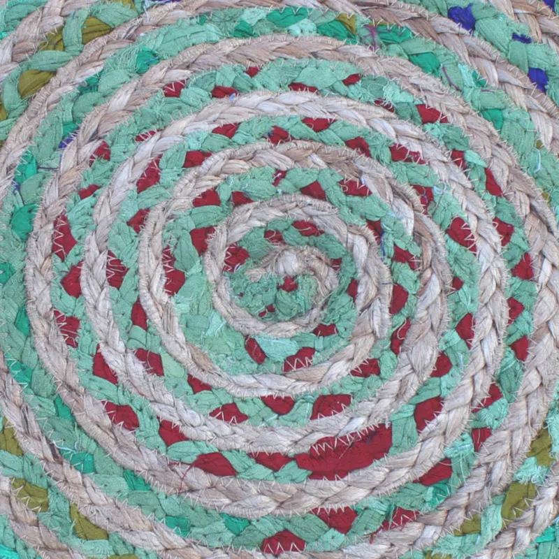 Margo - Round Pouf - Green