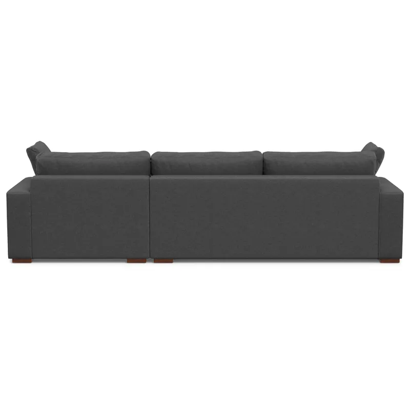 Charlie - Deep Seater Right Sectional Sofa - Pebble Gray