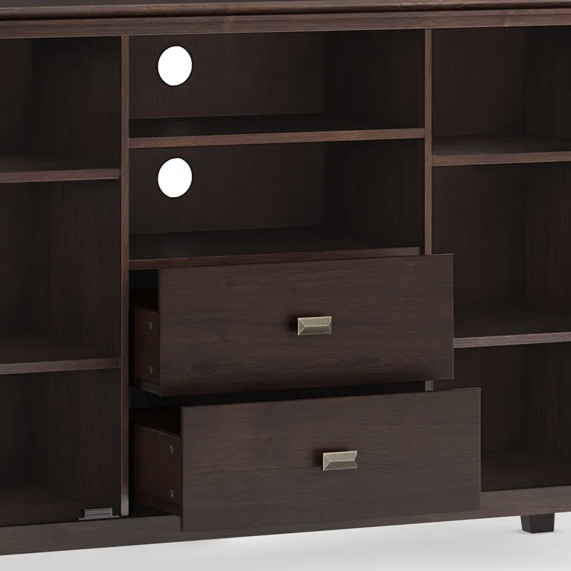 Artisan - Tall TV Media Stand - Dark Chestnut Brown