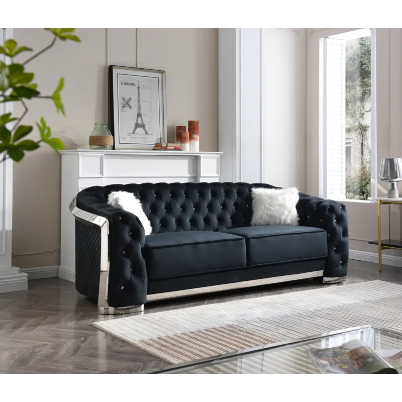 Sapphire - G0593A-S Sofa - Black