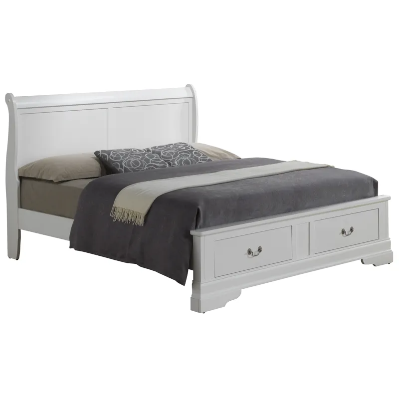 Louis Phillipe - G3190D-KSB2 King Storage Bed - White