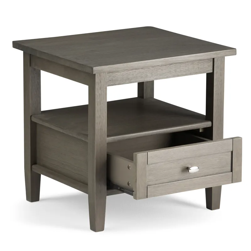 Warm Shaker - End Table - Farmhouse Grey