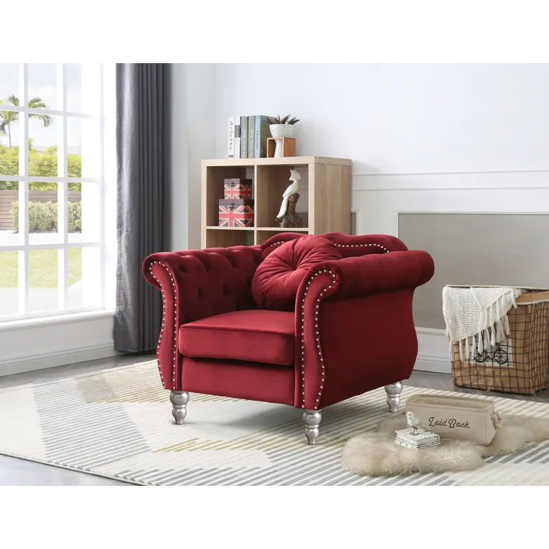Hollywood - G0669A-C Chair - Burgundy