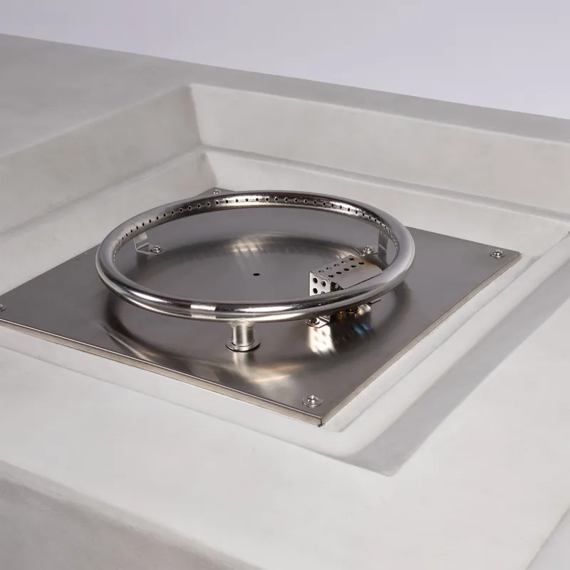 60\" Concrete Fire Pit Table - Light Gray