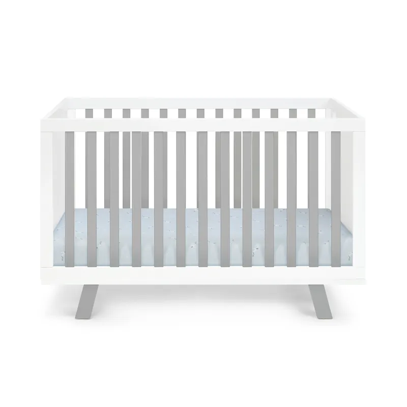 Livia - 3-in-1 Convertible Island Crib - White/Gray