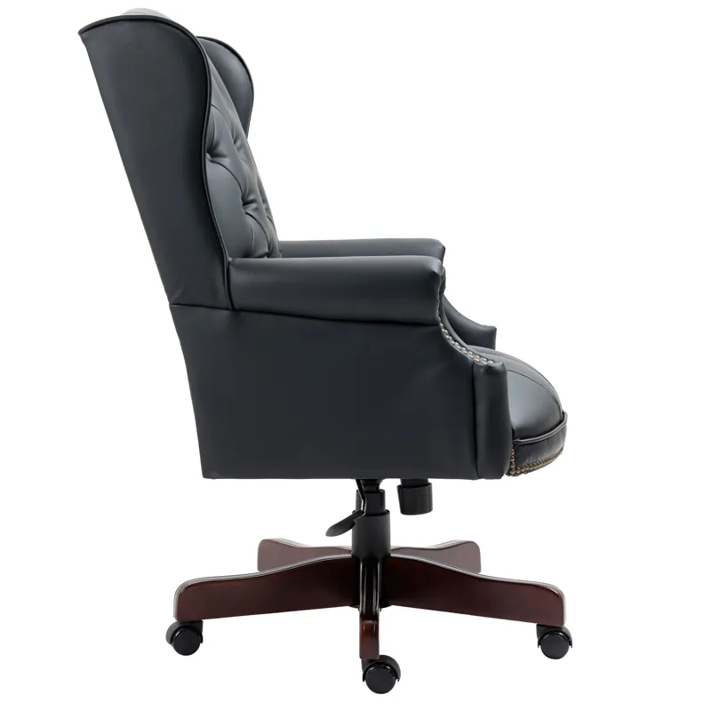Executive Office Chair, High Back Reclining Comfortable Desk Chair With Smooth Glide Caster Wheels -