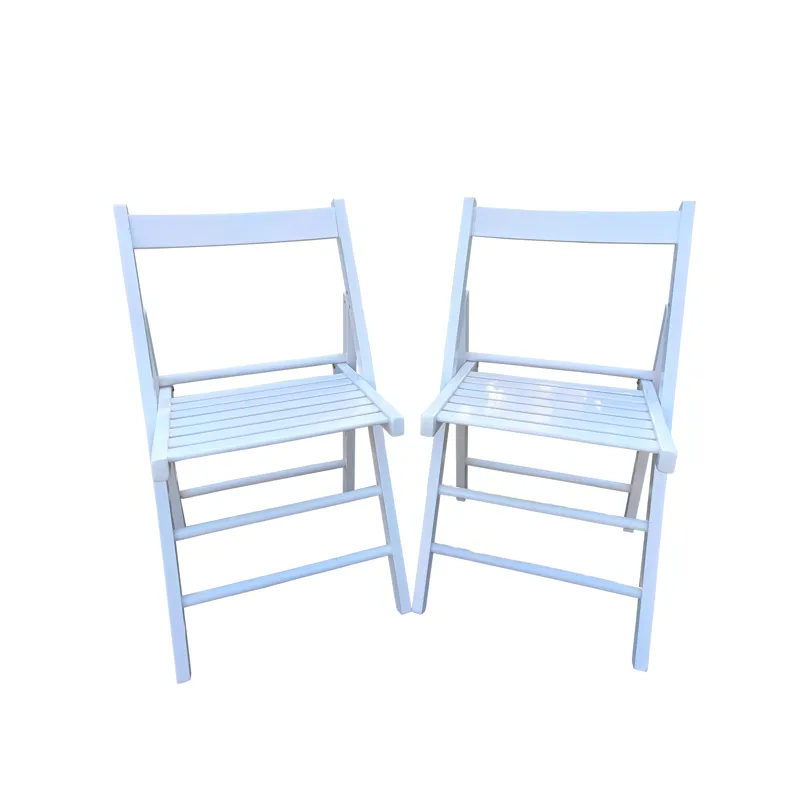 Folding Chair, Foldable Style (Set of 2) - White