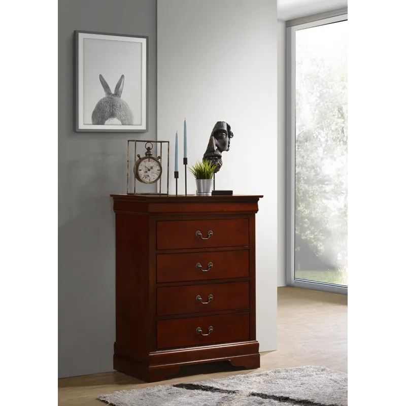 Louis Phillipe - G3100-BC 4 Drawer Chest - Cherry