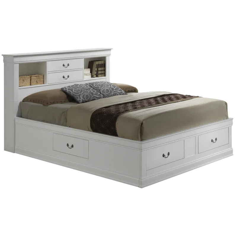 Louis Phillipe - G3190B-FSB Full Storage Bed - White
