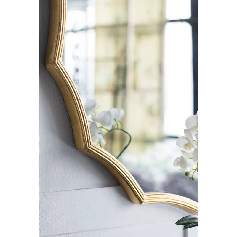 Round Sunburst Wall Mirror, Wall Decor Mirror For Entryway Bedroom Living Room - Gold