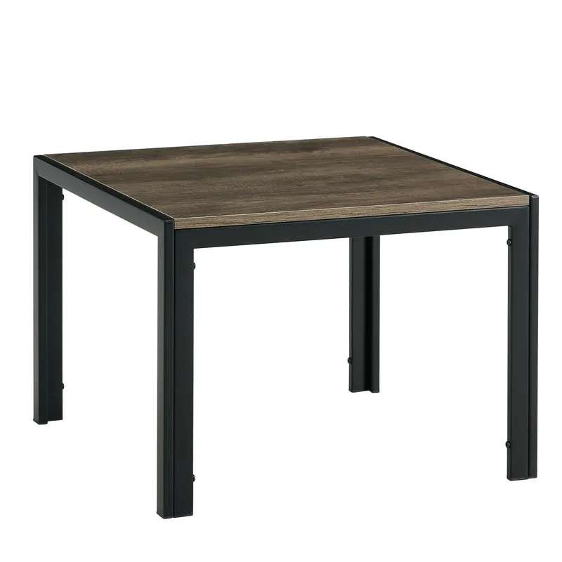 Nesting Coffee Table (Set of 2), Square Modern Stacking Table With Wood Finish For Living Room - Gra