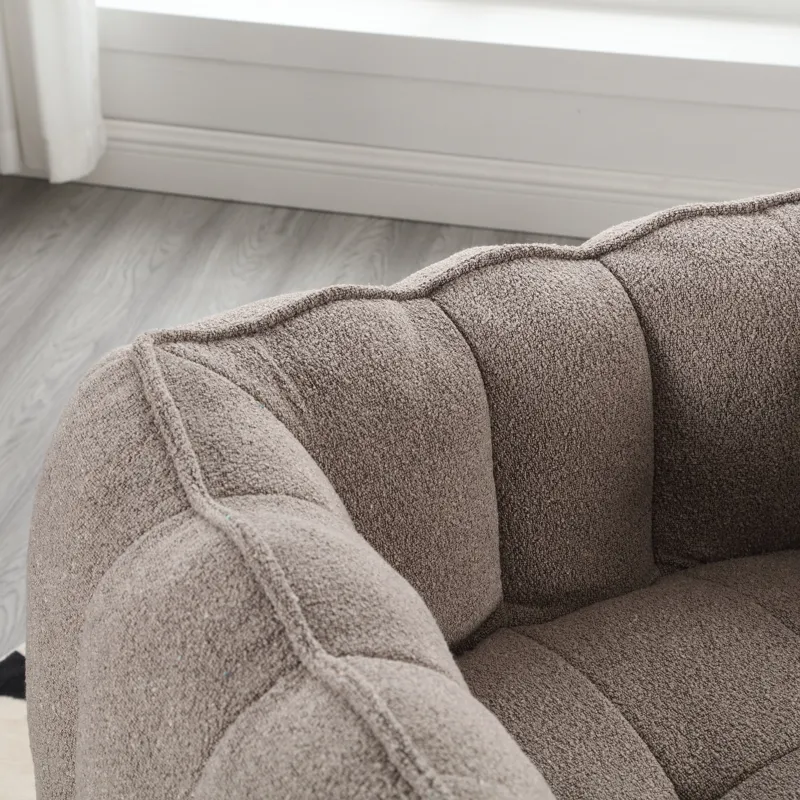 Soft Bean Bag Chair With High Resilient Foam (Chips) - Coffee