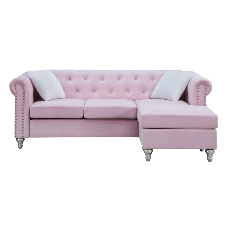 Raisa - G864B-SCH Sofa Chaise - Pink