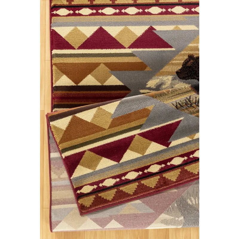 Nature\'s Nest - GC_CBL3001 Multi 2\' x 7\' Lodge Area Rug