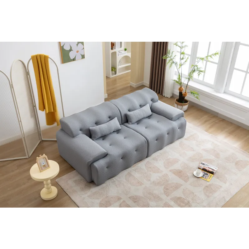 Large Size 2 Seater Sofa, Pure Foam Comfy Sofa Couch, Modern Lounge Sofa For Living Room, Apartment 