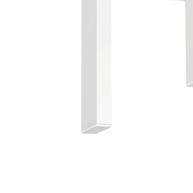 Modern Tempered Glass Tea Table, End Square Table For Living Room (Set of 2) - Transparent / White