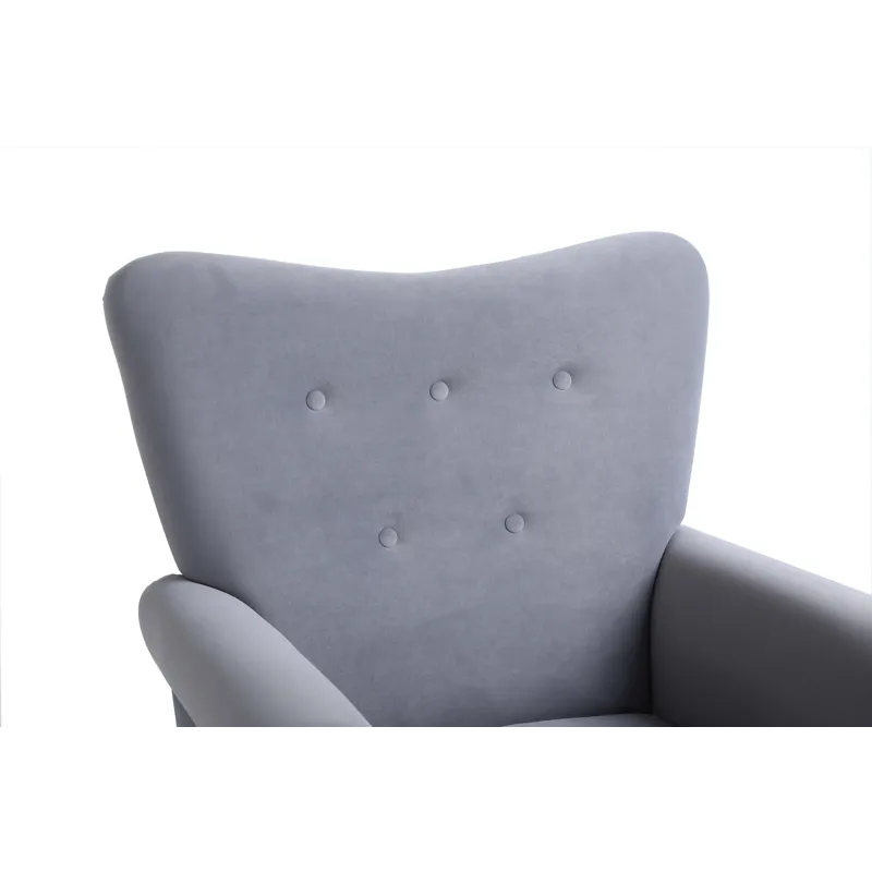 Modern Rocking Chair, Upholstered Accent Chair For Nursery, Playroom, Bedroom And Living Room, Small