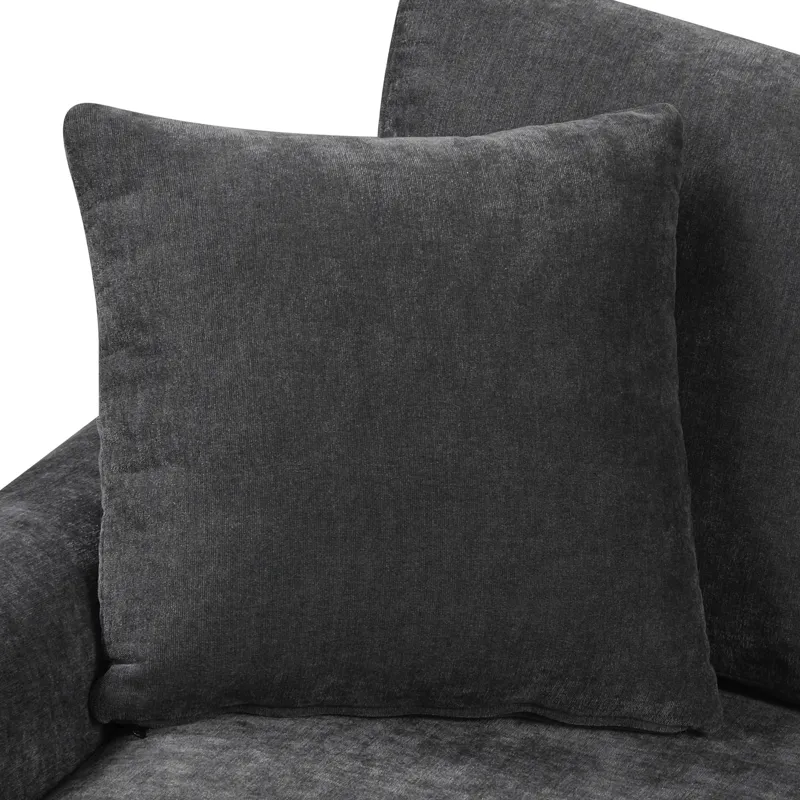 L-Shaped Sofa Convertible Sofa Bed Pull Out Sofa Sleeper With Two Back Pillows, Two USB Ports And Tw