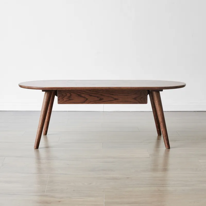 Capsule Centre Low Table With Drawers, Coffee Table - Natural