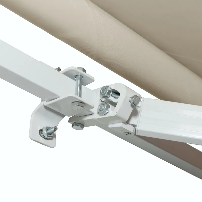 Outsunny - 12\' x 8\' Retractable Awning Patio Awnings Sun Shade Shelter With Manual Crank Handle, 2