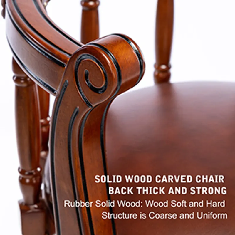 29.5\'\' Wooden Swivel Barstool, 360 Degrees Swivel Barstool, Chair For Home Kitchen Counter - Brown