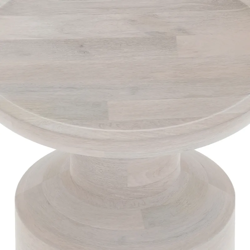 Haynes - Wooden Accent Table - White Wash
