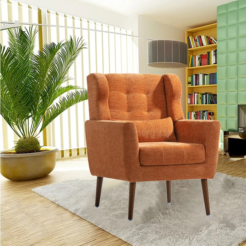 Modern Accent Chair, Chenille Arm Chairs For Living Room, Upholstered Mordern Armchair, Comfy Soft P