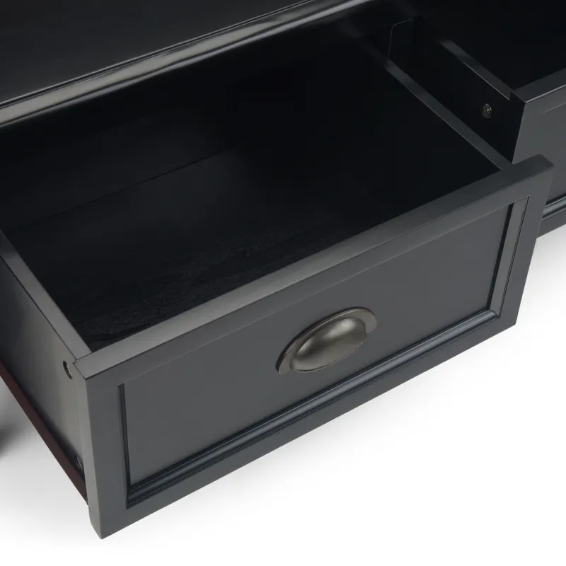 Burlington - Entryway Storage Bench with Drawers - Black