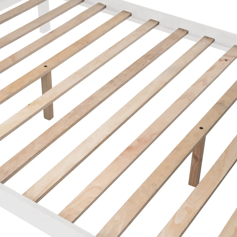 Twin Over Full Stairway Bunk Bed With Drawer, Storage And Guard Rail For Bedroom, Dorm, For Adults -